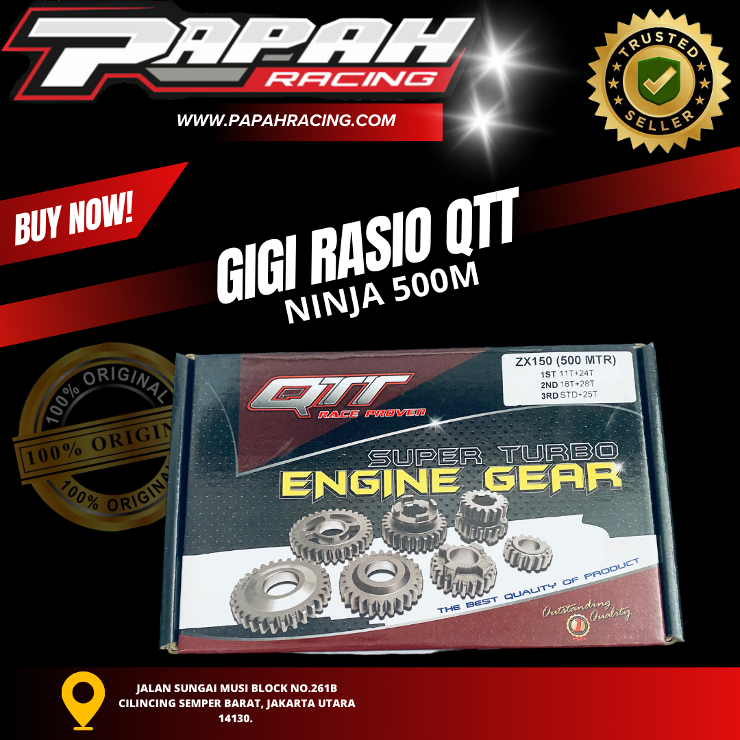 GIGI RASIO QTT NINJA 500M 